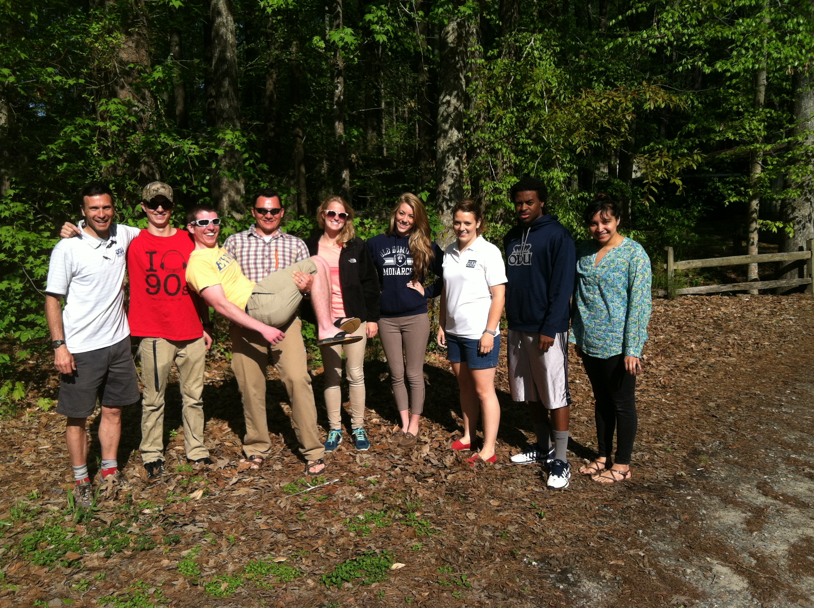 Students from Park, Recreation and Tourism studies who volunteered to work a weekend with children with Diabetes.