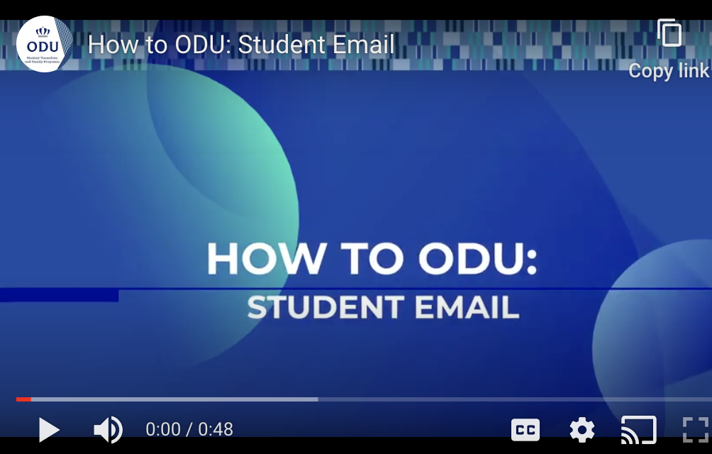 How To Video Series Screenshot for Student Email