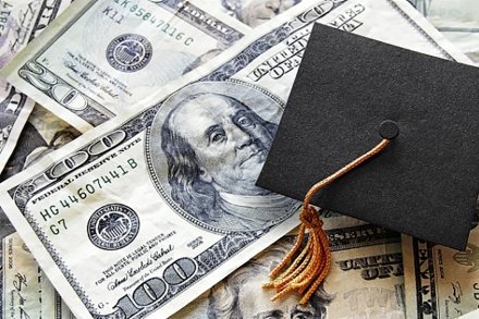 Graduation cap and money