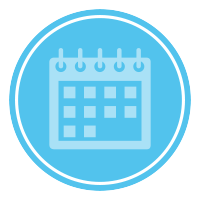 calendar icon, blue