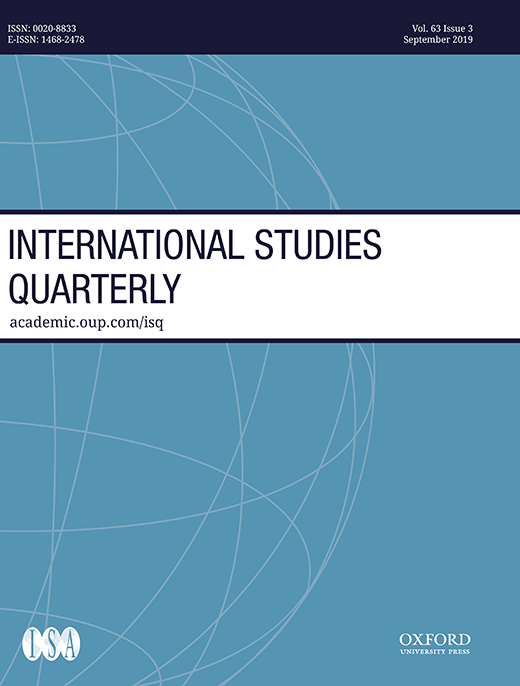 International Studies Quarterly Cover - Sept 2019