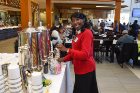 President and Mrs. Broderick hosted the Faculty/Staff Holiday Reception on Dec. 18. More than 700 guests came to Broderick Dining Commons to help celebrate the upcoming holiday. Photos Chuck Thomas/ODU
