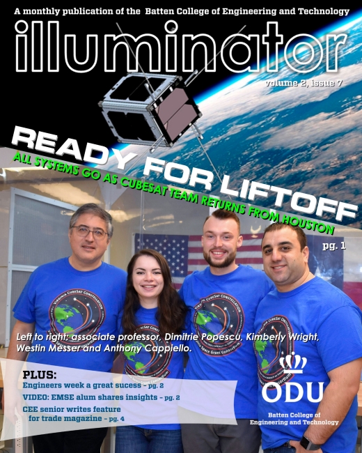 Cover of Illuminator, monthly publication of Batten College of Engineering
