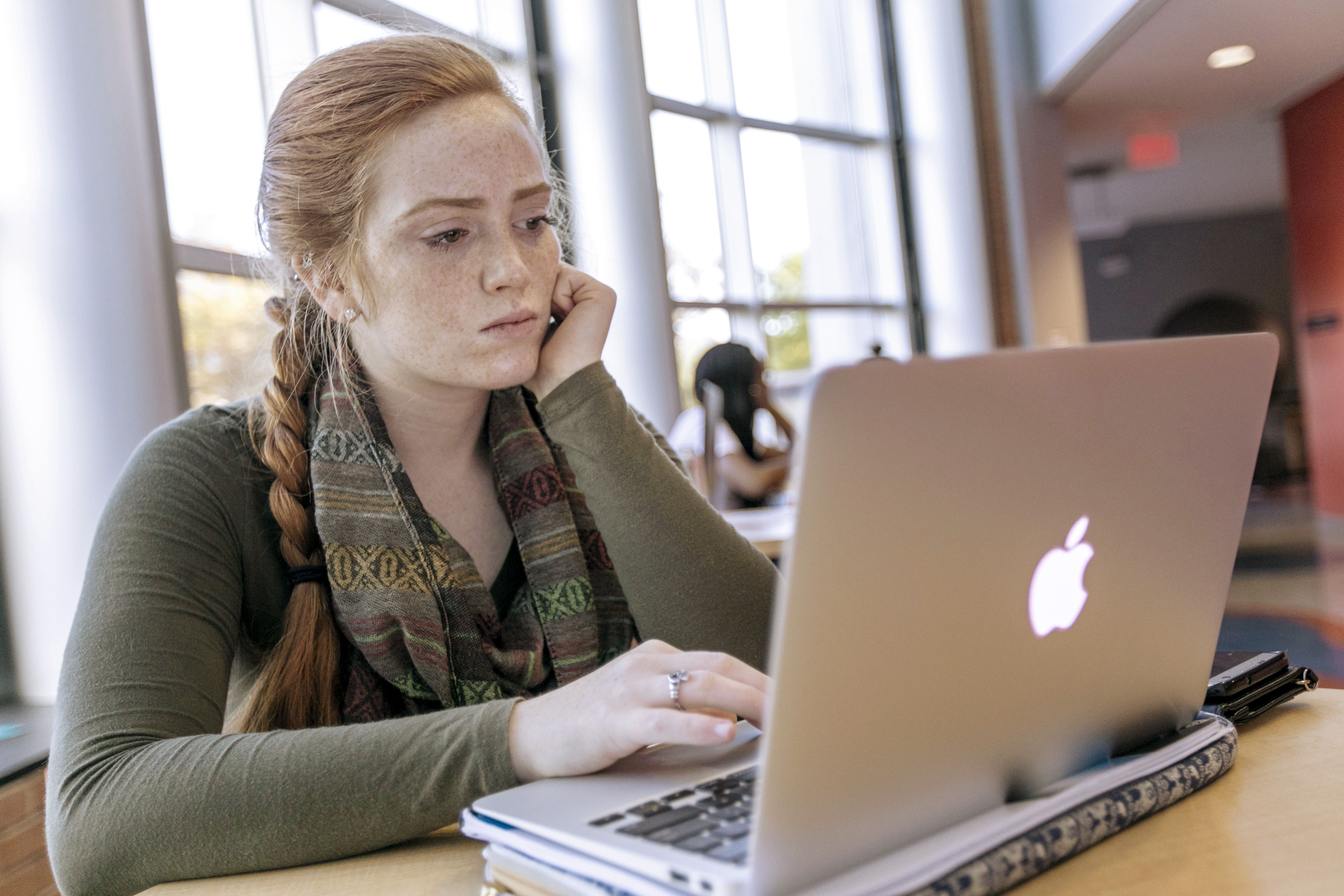 Young woman on a laptop