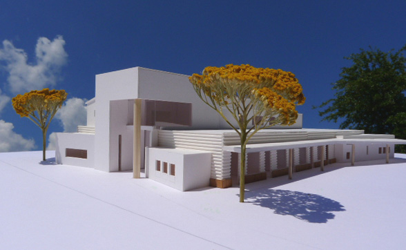 A model of the school that Elevate Early Education, or E3, is building in the Park Place neighborhood of Norfolk. (Rendering courtesy of Tymoff+Moss Architects)