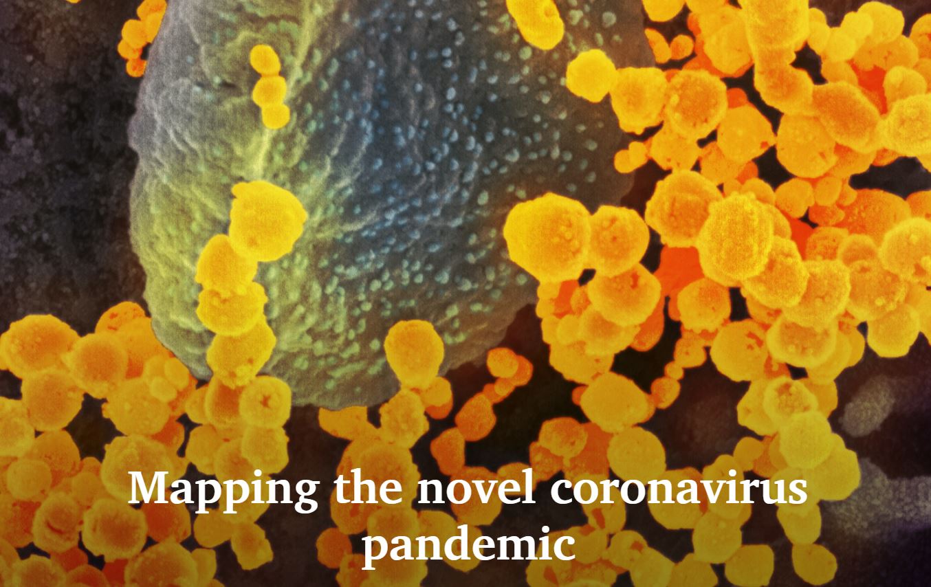 Microscopic image of novel coronavirus