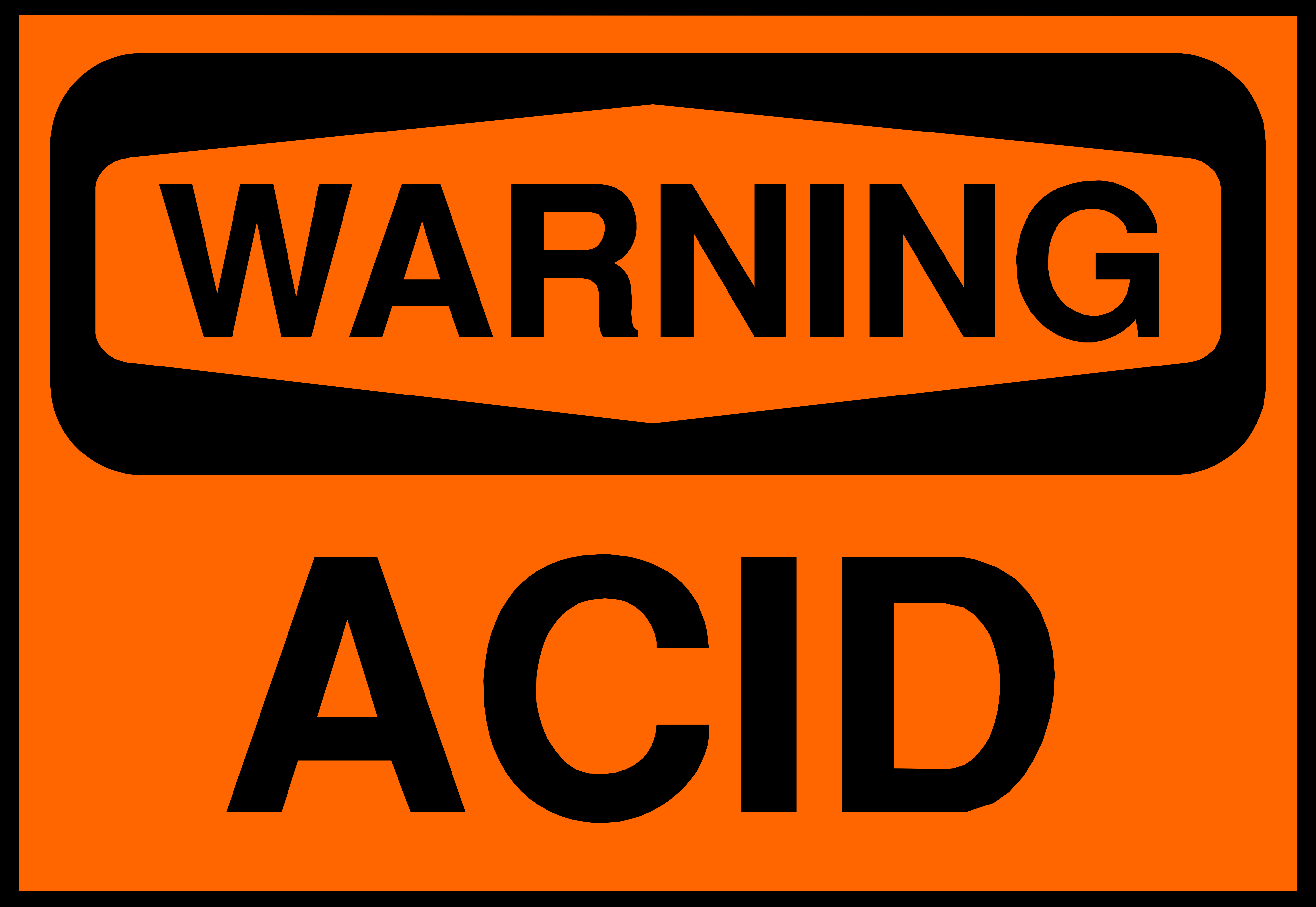 Warning Acid Sign