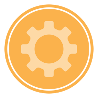 Software icon, orange