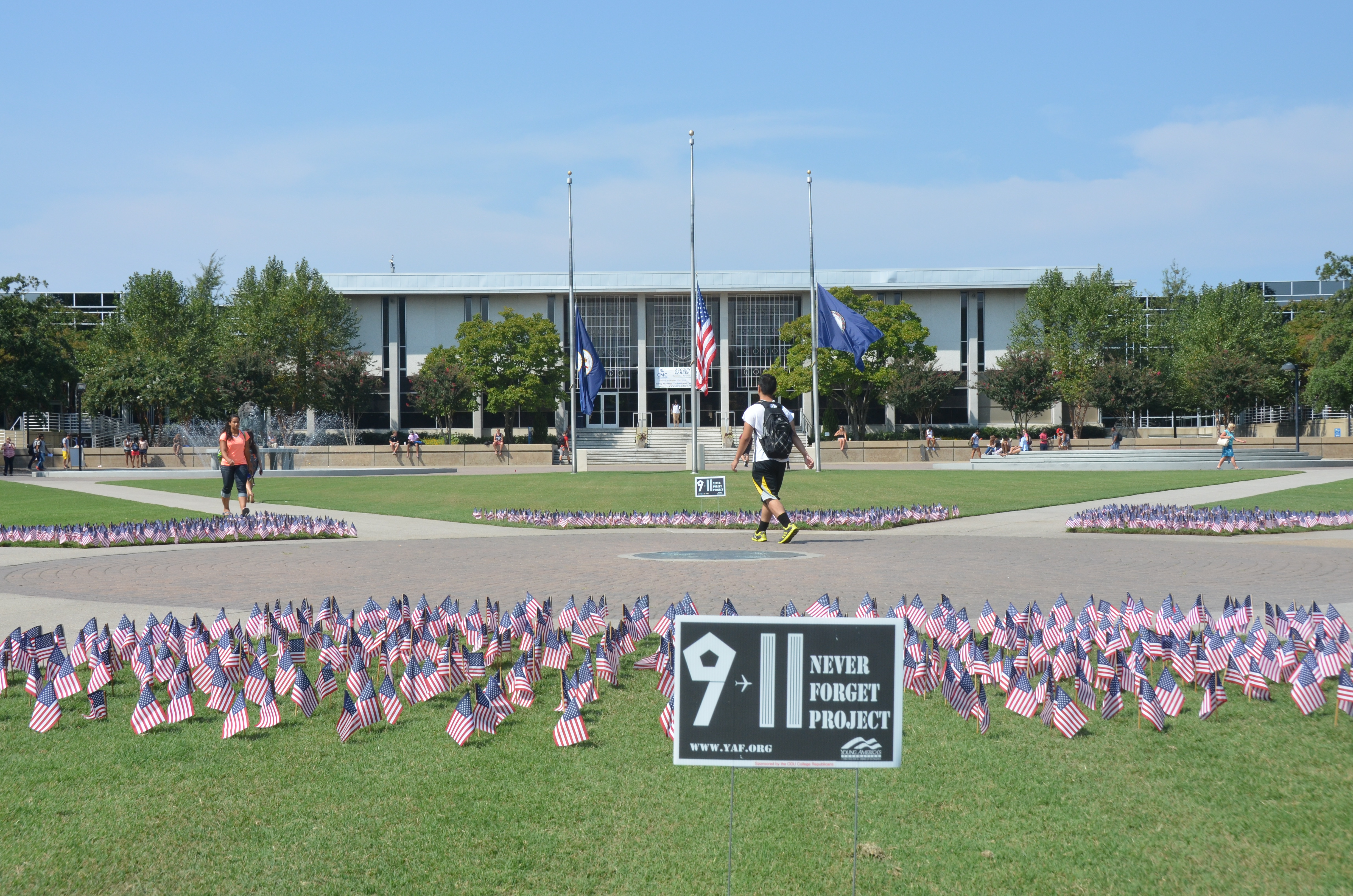 Photo of Sept. 11 commemoration flags