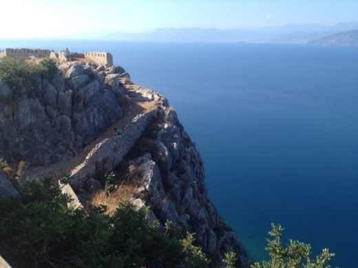 Photo of a Greek cliffscape