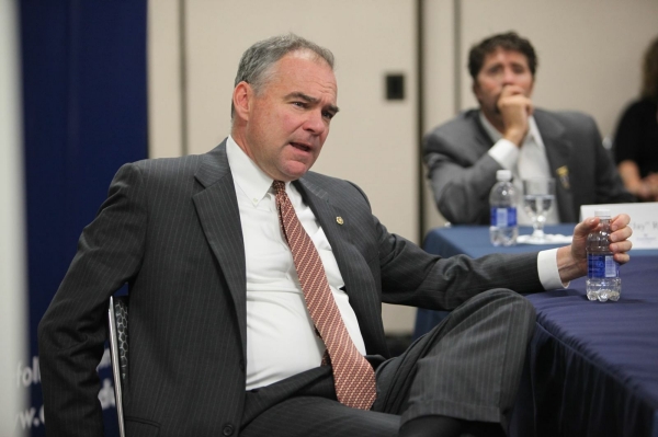 Sen. Tim Kaine roundtable discussion with military veterans