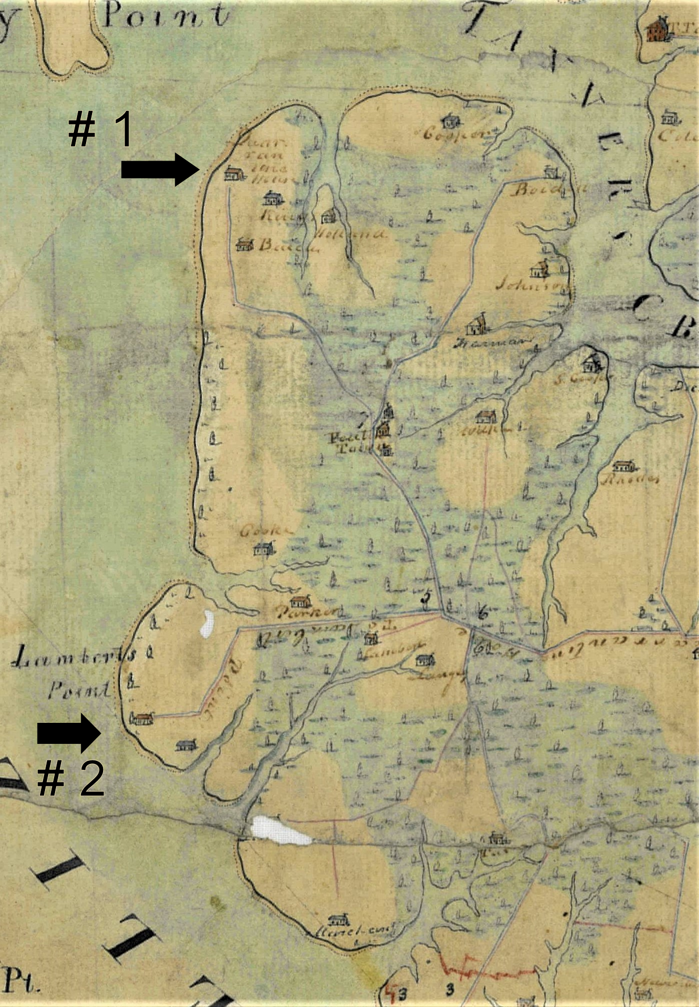 Old map of Quarantine Road