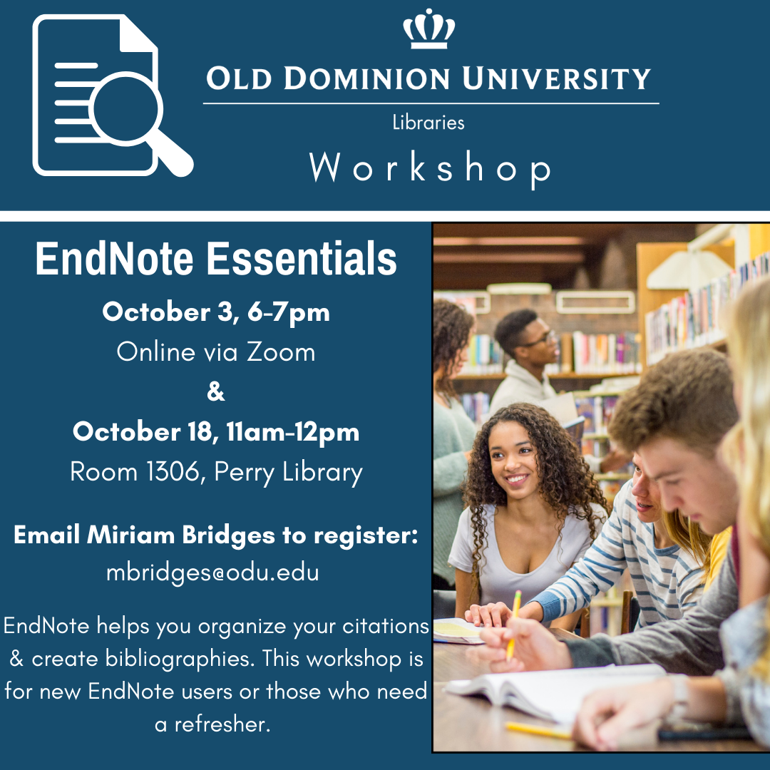 ODU Libraries EndNote Essentials Old Dominion University