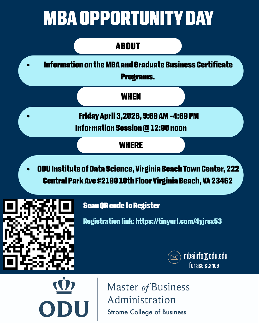 MBA Opportunity Day | Old Dominion University