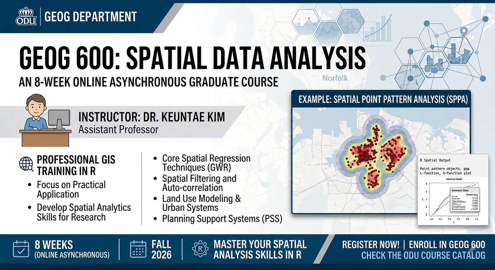 ENROLL NOW: GEOG600 Geospatial Data Analysis | Old Dominion University