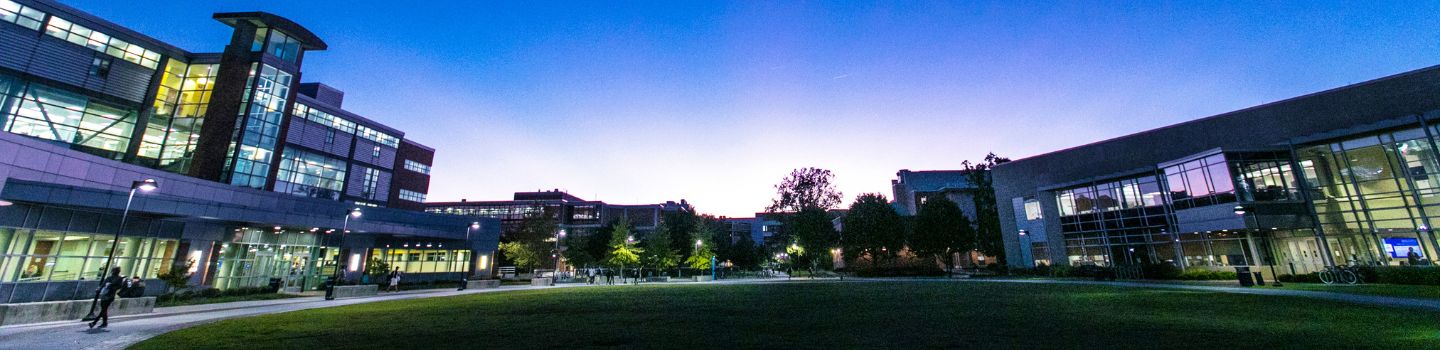 ODU campus at night