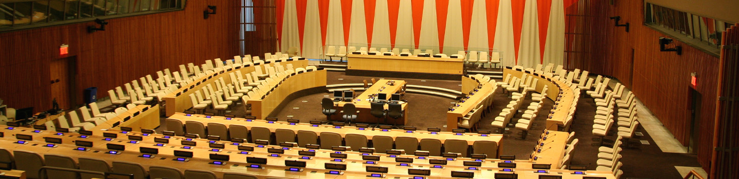 Inside view of UN Economic and Social Council.