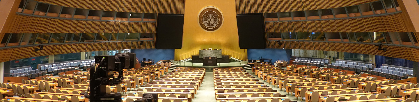 Inside view of UN General Assembly Hall.