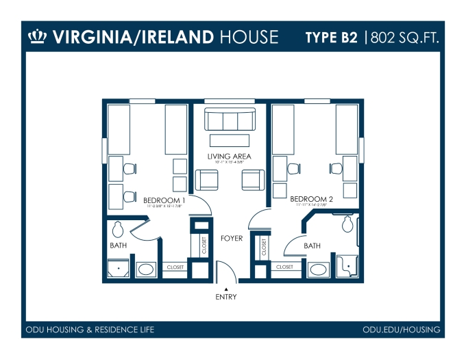 Virginia and Ireland Floor Plans