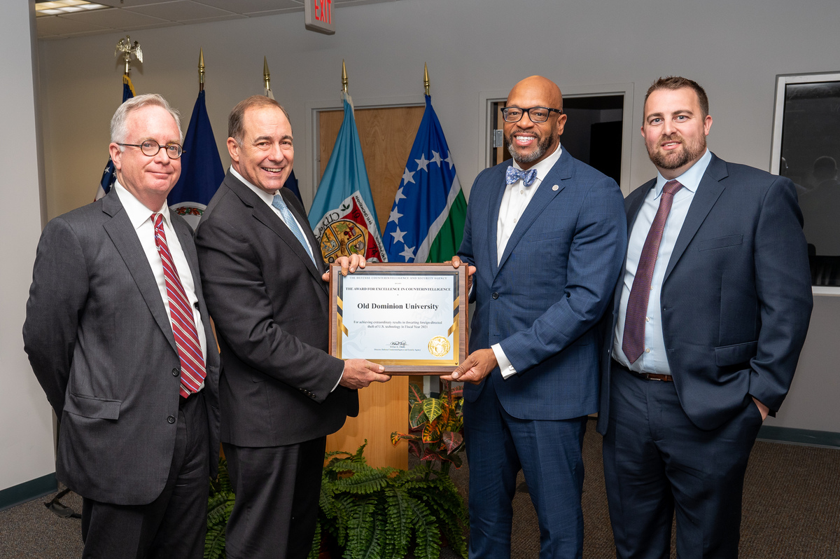 ODU Receives Highest Federal Honor for Counterintelligence Old Dominion University