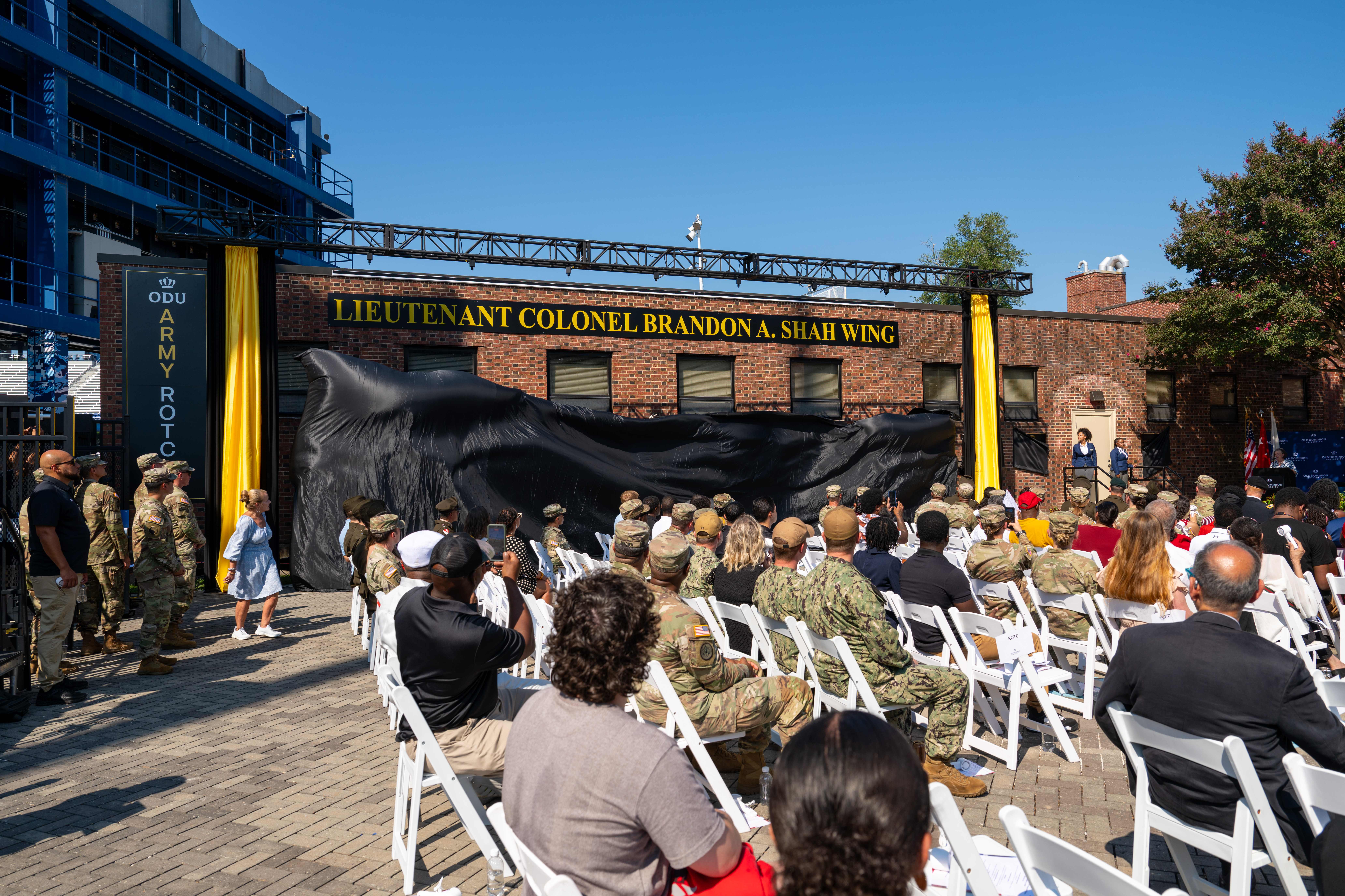 The unveiling of the Lt. Col. Shah Wing