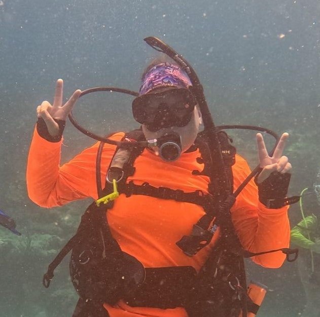 Heather Sheffey underwater scuba diving