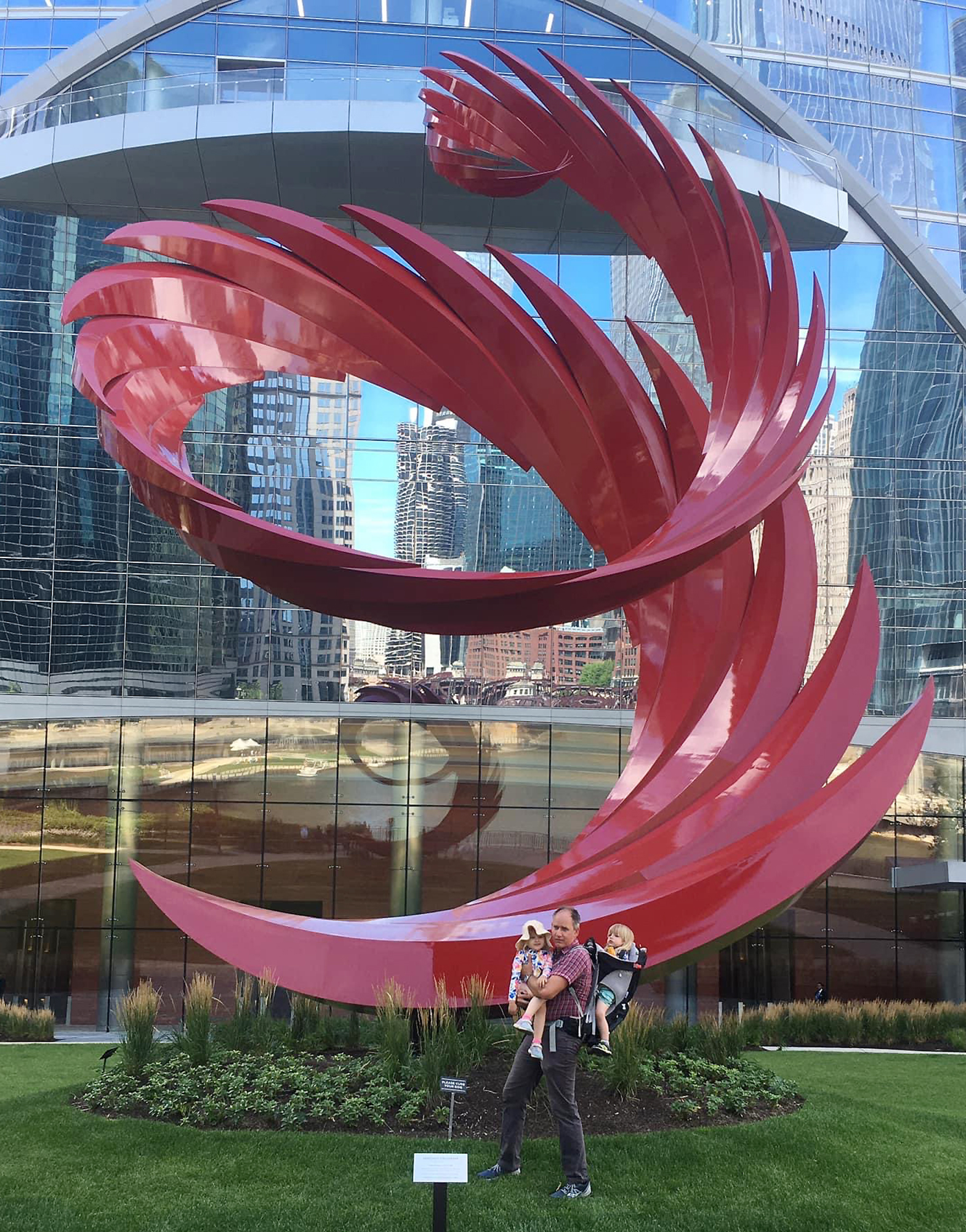 Michael Seek visits “Constellation,” a sculpture by the artist Santiago Calatrava.