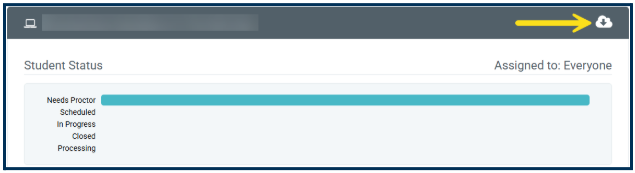 SmarterProctoring exam with connect icon