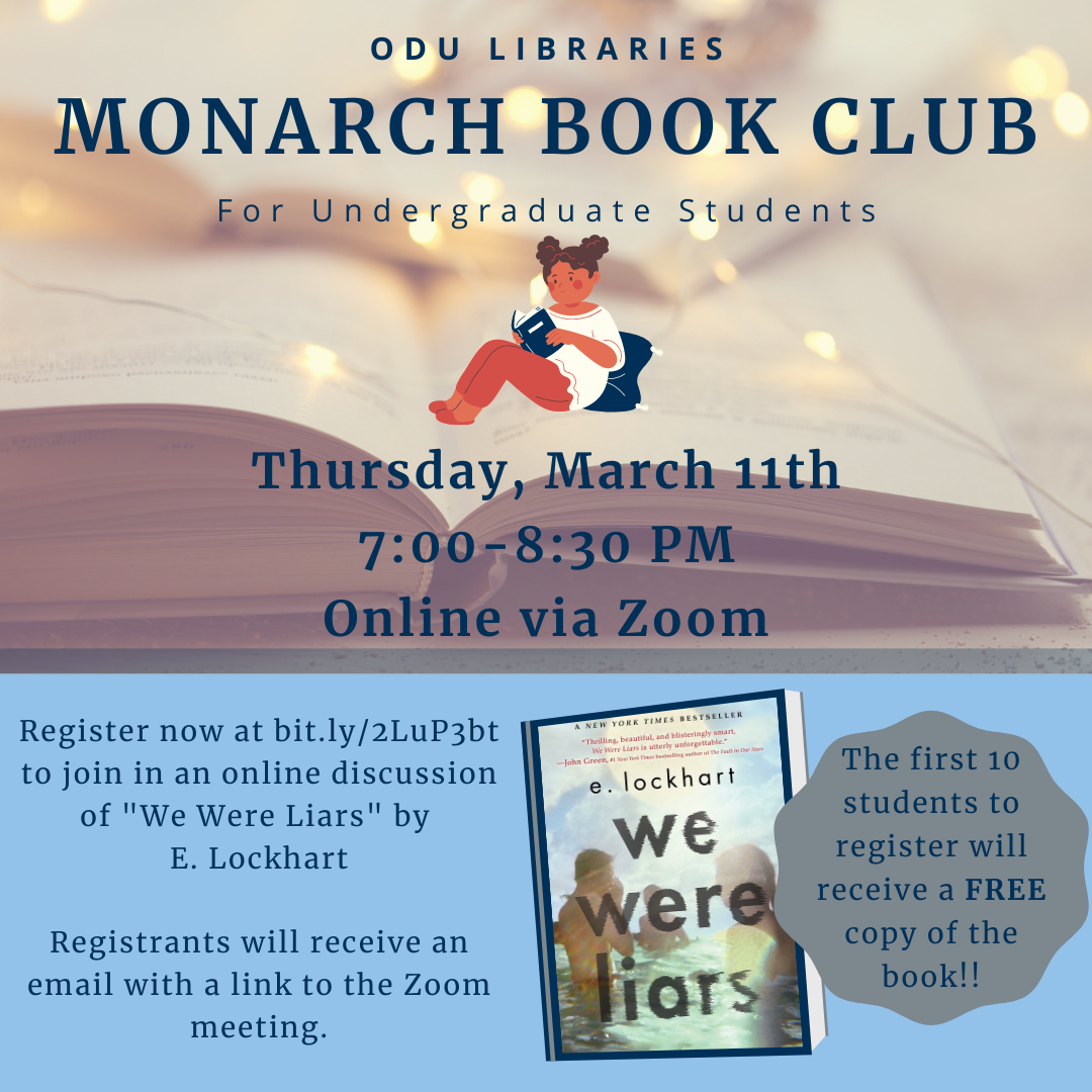 Join ODU Libraries' Monarch Book Club Today Old Dominion University