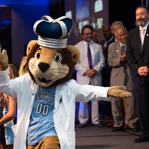 Big Blue at Integration Celebration