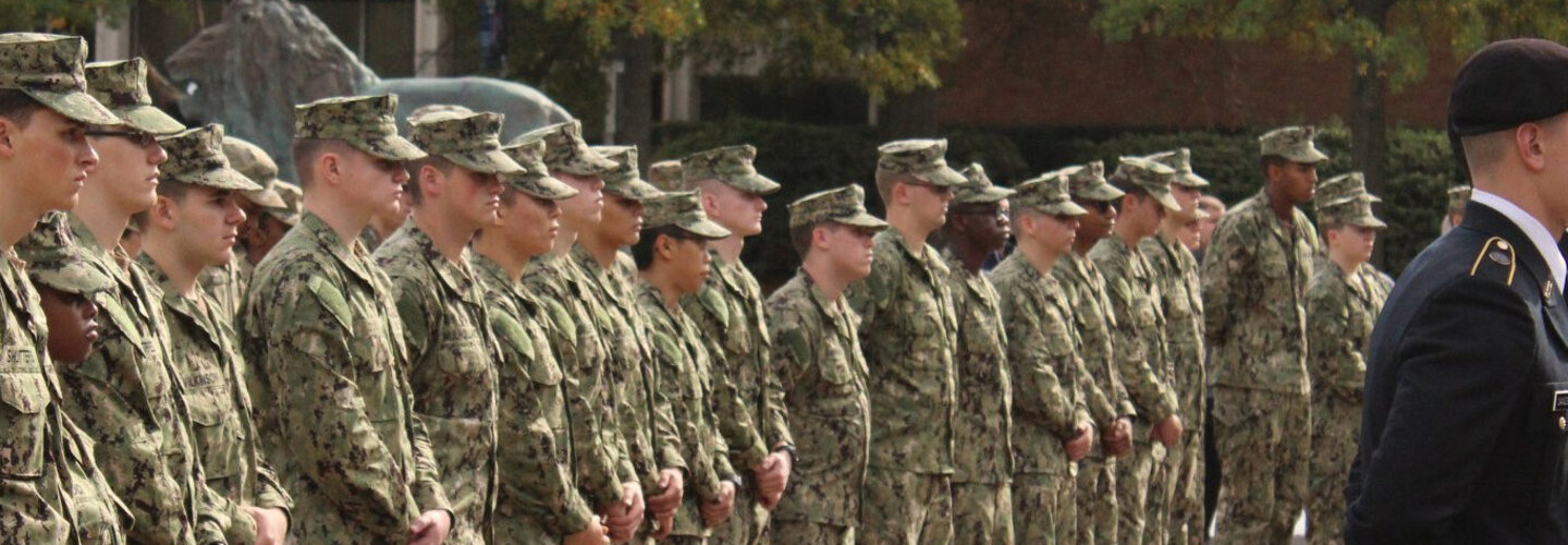 Naval Midshipmen in formation