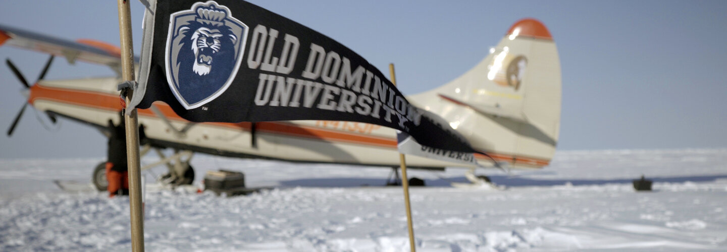 ODU Flag waving in Artic