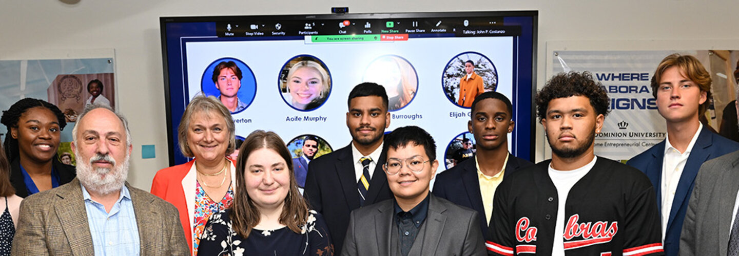 provost Payne with students