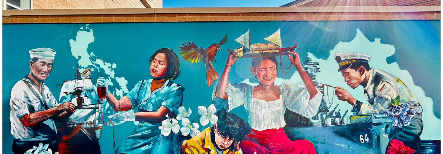 Threading Tides Mural by Venazir Martinez