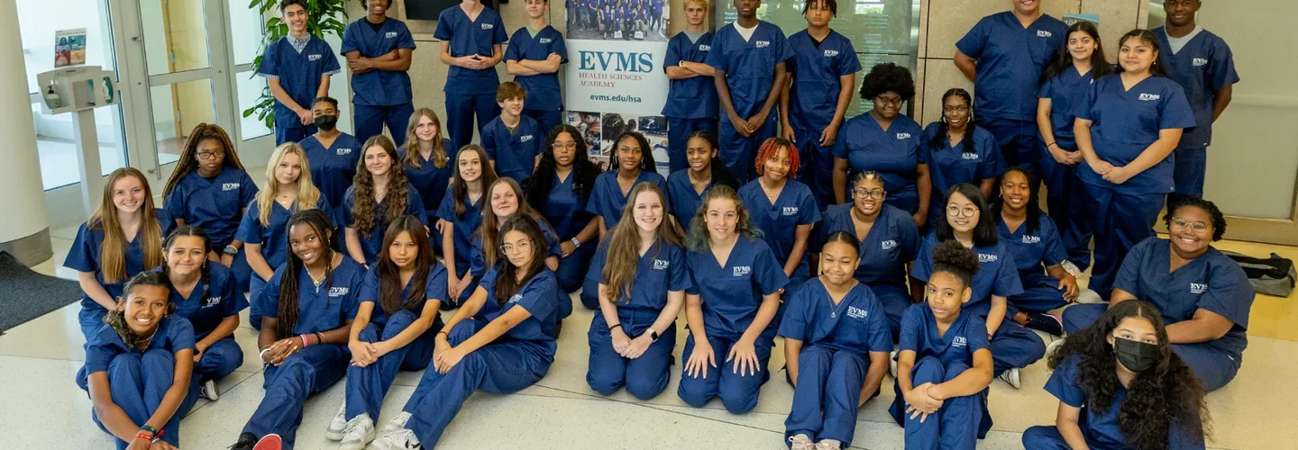 A group of students participating in the Health Sciences Aca