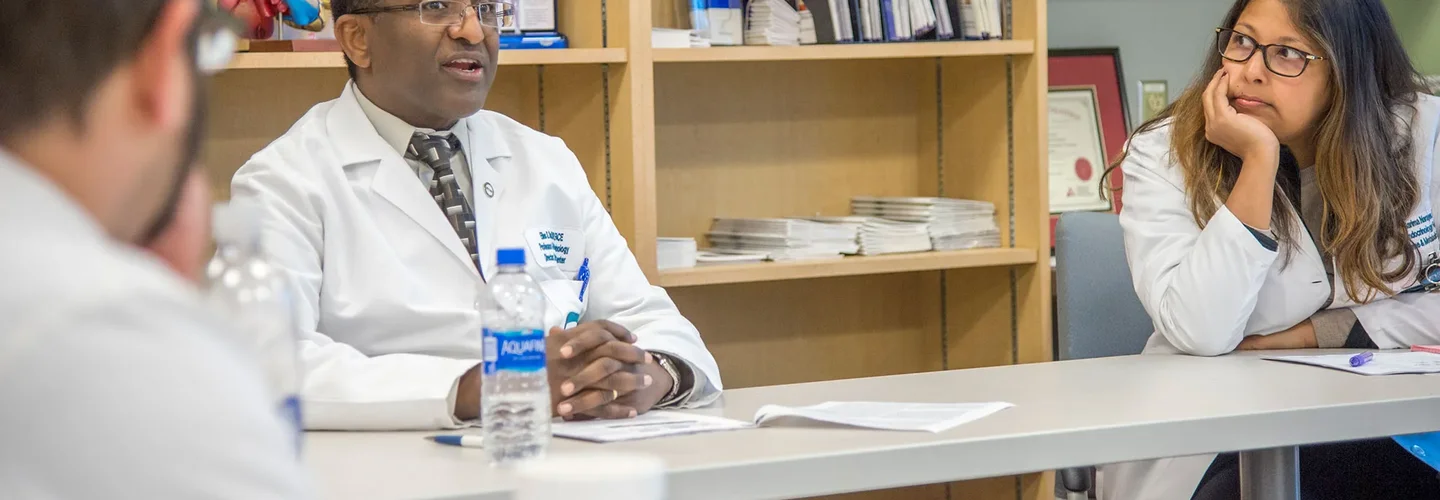 Fellows talk with Dr. Elias Siraj, Chief of EVMS Endocrine &