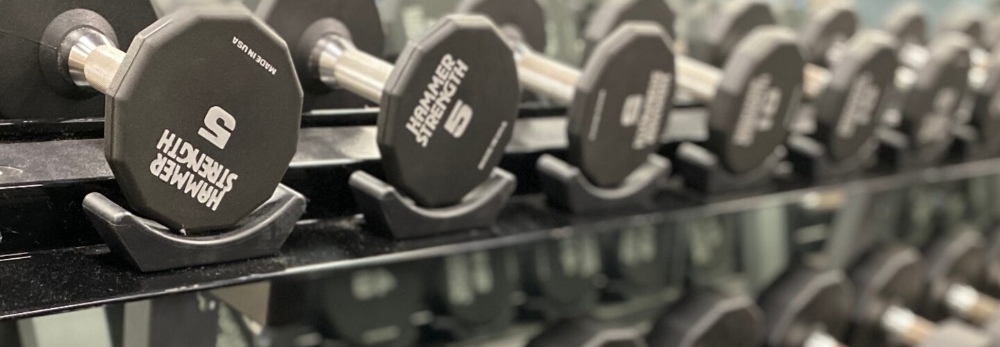A rack of weights. 