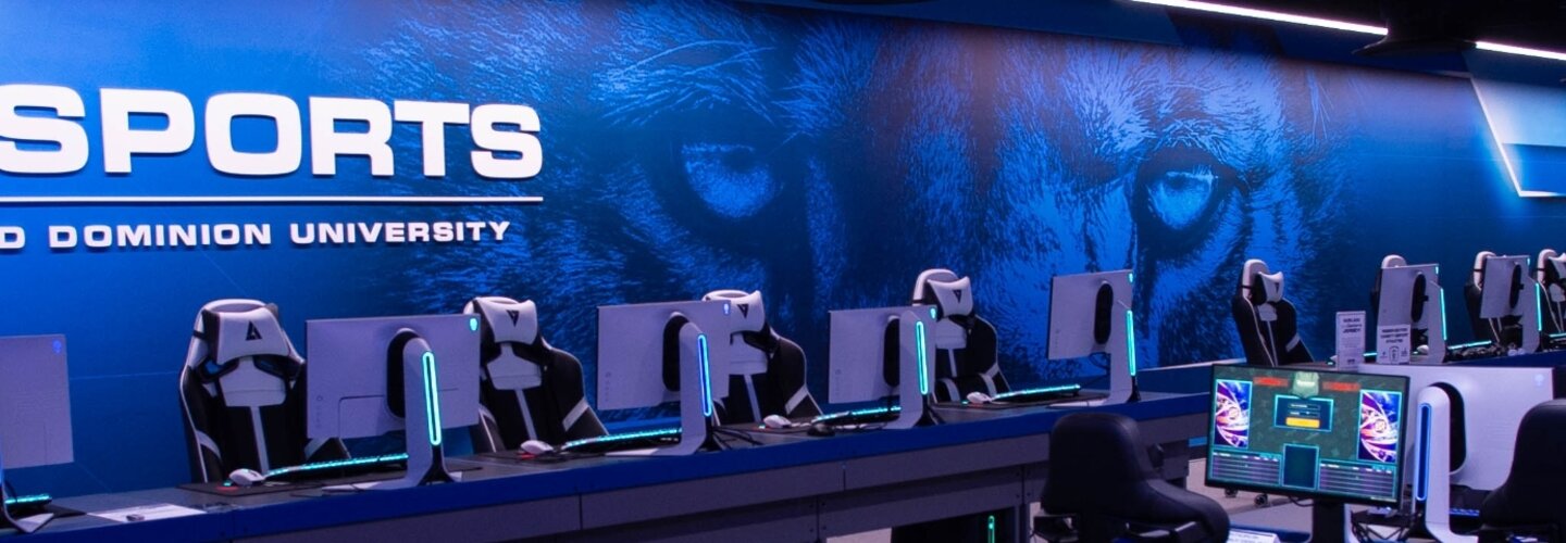 Esport lounge with large gaming computer chairs.