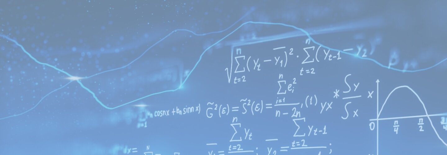 Creative blurry digital mathematical formulas wallpaper. Complex algorithm concept. 3D Rendering