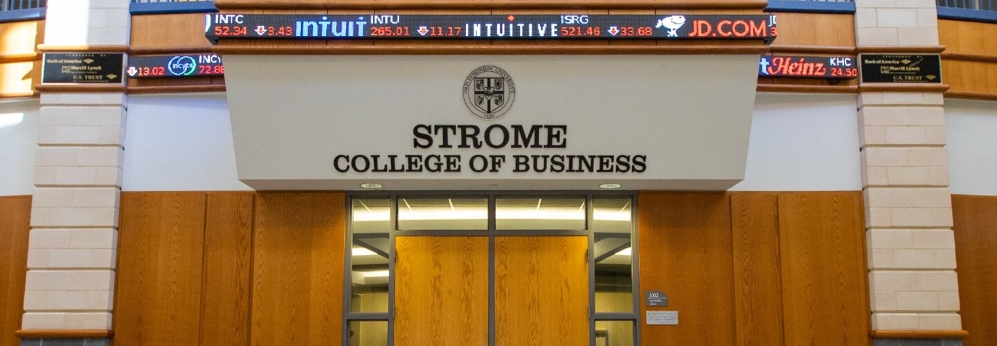 Interior of Strome College of Business building