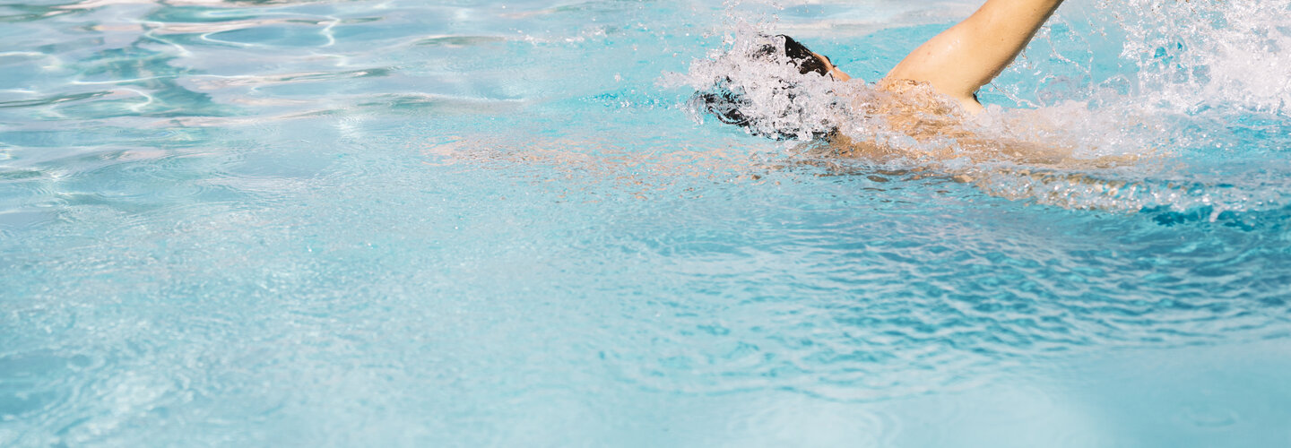 A swimmer in a pool
