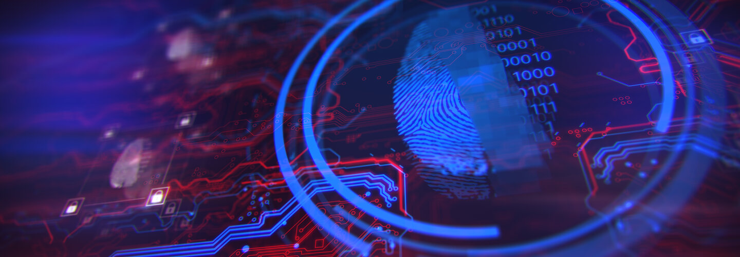 Criminology image with clues and fingerprints. 