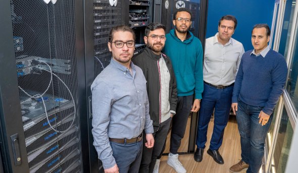 Old Dominion University researchers in data center