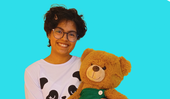 Old Dominion student Mia Ortega plays the character Lisa in an ODURep production of “Corduroy.” Image credit: ODU