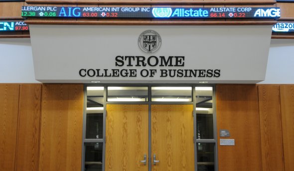Ticker at the Strome College of Business
