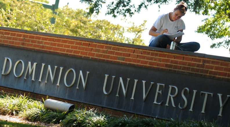 Student Studying On-Campus