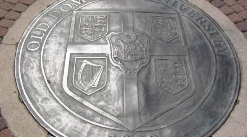 University Seal on Kaufman Mall