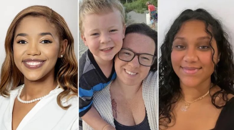 Brianna Marshall, Erin Videll and Lakshya Enugu (pictured above with Videll's son, Lincoln, 5) 