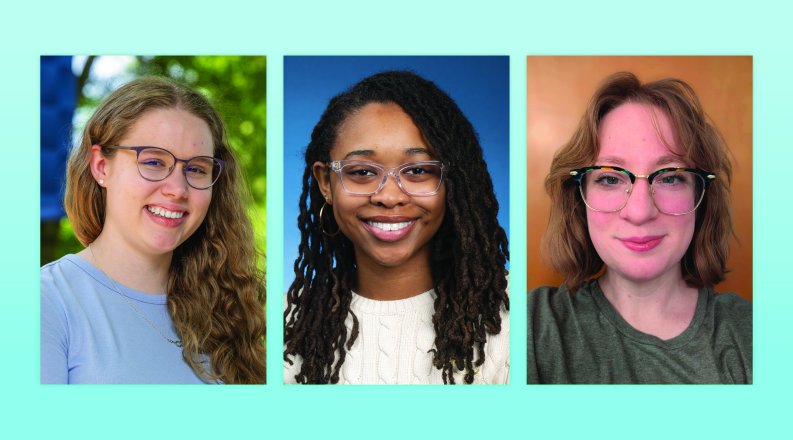 Olivia Brown, Alana Canty and Kathryn Bourlier have been named National Science Foundation Graduate Research Fellows.