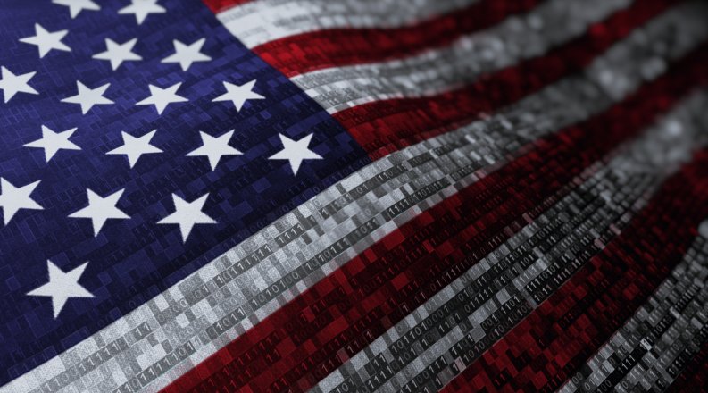 A photo of an American flag.